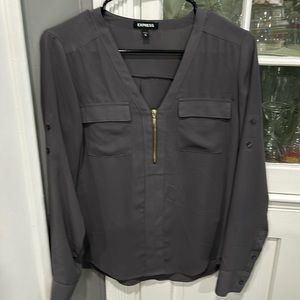 blouse with zipper detail